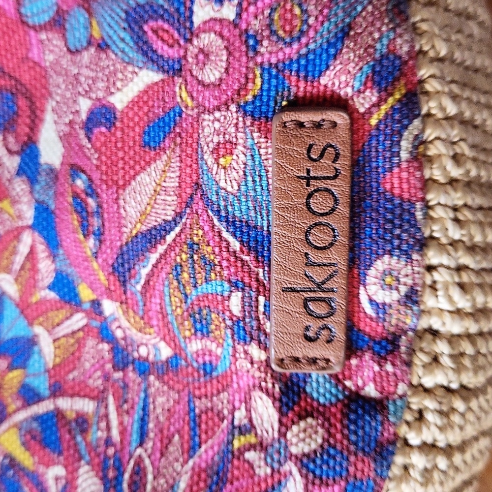Sakroots Ryder Crochet Canvas Crescent Crossbody Shoulder Bag Boho Print NWOT - Picture 9 of 9